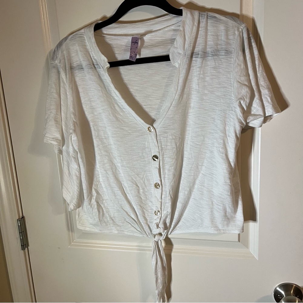 Alya Cropped Tie Top